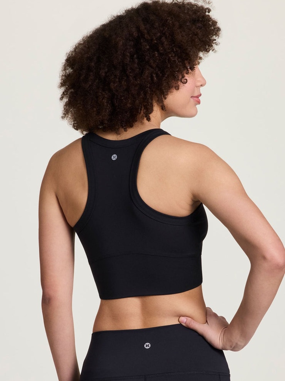RBX Black Racerback Longline Crop Sports Bra